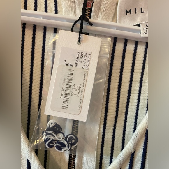 Milly Striped Flare Dress - Size S - Picture 4 of 11